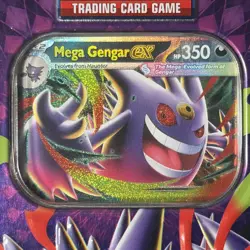 Pokemon TCG: Mega Moonlit Tin Mega Gengar Ex Factory Sealed - Image 2