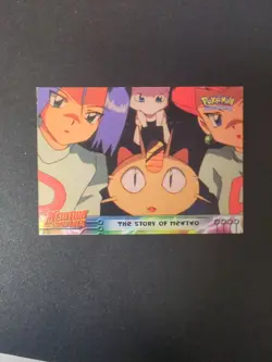 Pokemon The Story of Mewtwo Pokemon Topps Mewtwo Strikes Back 24 Lp Blue logo - Image 1