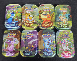 EMPTY, Prismatic Evolutions Tins Full Set Of 8 - Image 1