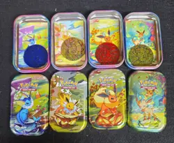 EMPTY, Prismatic Evolutions Tins Full Set Of 8 - Image 3