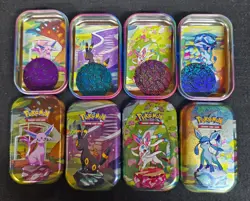 EMPTY, Prismatic Evolutions Tins Full Set Of 8 - Image 4