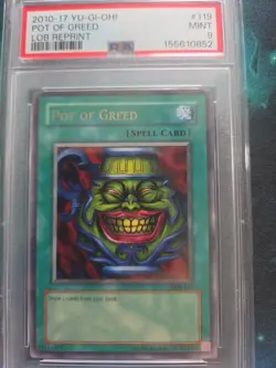 2010-17 Yu-gi-oh! # 119 Pot Of Greed LOB reprint - Image 1