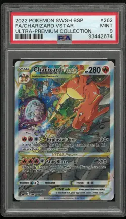 2022 Pokemon SWSH BSP Charizard VStar Ultra Premium Collection PSA 9 #SWSH262 - Image 1