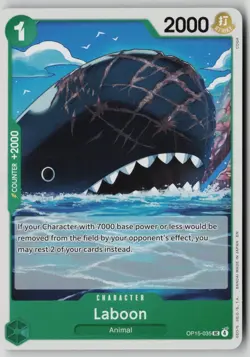 Laboon OP15-035 One Piece Adventure on Kami's Island Uncommon Near Mint - Image 1