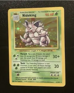 Pokemon Nidoking Holo Rare Base Set 11/102 WOTC Vintage 1999 - Image 1