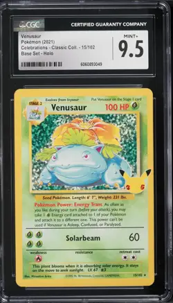 Pokemon Celebrations Base Set Charizard Blastoise Venusaur CGC 8 8.5 9.5 TRIO - Image 4