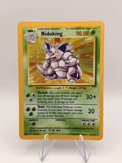 1999 Pokemon Base Set Nidoking 11/102 Holo Rare Vintage WOTC English - Image 1