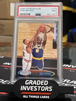 PSA 9 MINT 1998-99 Stadium Club KOBE BRYANT Card #170 Los Angeles Lakers HOF - Image 1