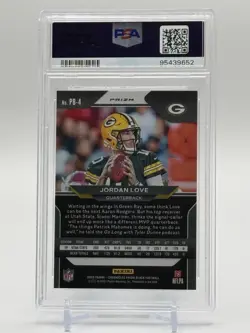 2020 Panini Chronicles - Prizm Black Jordan Love #PB-4 Silver (RC) PSA 9 - Image 2