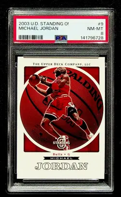 Michael Jordan #9 2003 Upper Deck Standing O! Card Graded PSA 8 NM-MT - Image 1