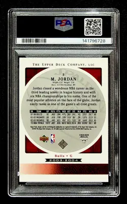 Michael Jordan #9 2003 Upper Deck Standing O! Card Graded PSA 8 NM-MT - Image 2