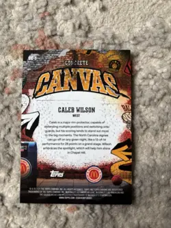 Topps Chrome 2025 McDonald's All American Caleb Wilson Concrete Canvas CC-5 SSP - Image 2