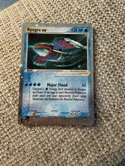 Kyogre Ex Pokemon Card NDL-S2D-EEJ 001 holographic shiny Promo Black Star 2003 - Image 1