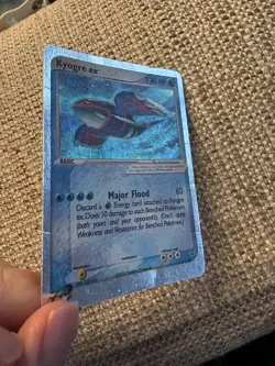 Kyogre Ex Pokemon Card NDL-S2D-EEJ 001 holographic shiny Promo Black Star 2003 - Image 4