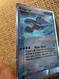Kyogre Ex Pokemon Card NDL-S2D-EEJ 001 holographic shiny Promo Black Star 2003 - Image 5