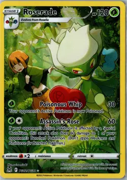 Roserade Holo Lost Origin Trainer Gallery TG02/TG30 LP Pokemon Card - Image 1