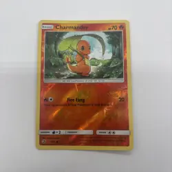 Charmander 1/70 Reverse Holo Foil Sun Moon Dragon Majesty Pokemon Card DMG - Image 1