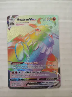 Pokemon Card - Heatran VMAX Astral Radiance 191/189 Secret Rare Rainbow Holo - Image 1