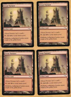 4x Great Furnace (Mirrodin, Common, English, 2003) LP MTG 4 - Image 1
