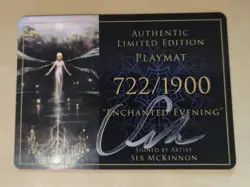 !!NEW!! MTG Seb McKinnon Enchanted Evening Stitched Playmat Signed Kickstarter - Image 2