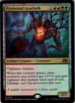 Pyrewood Gearhulk 216 Promo Pack: Aetherdrift Magic: The Gathering Foil LP - Image 1