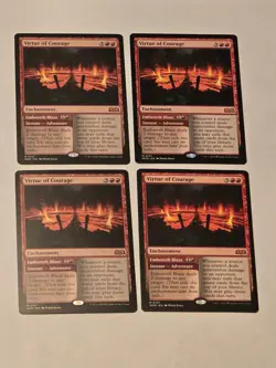 4x Virtue of Courage - Wilds of Eldraine - Near Mint - MTG - Image 1
