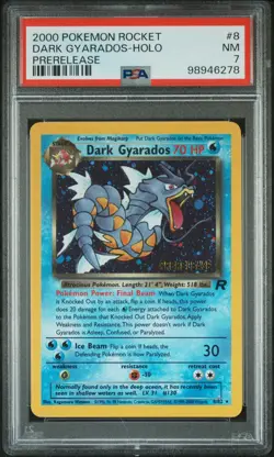 Dark Gyarados - PSA 7 Holo Prerelease Promo - 8/82 Team Rocket - Pokemon (278) - Image 1