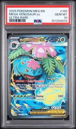 (PSA 10) Pokemon: Mega Evolution – Mega Venusaur ex #155 [Full Art/Ultra Rare] - Image 1