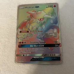 Heatran GX 238/236 Rainbow Secret Rare SM Unified Minds Pokemon TCG - Image 1