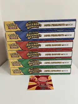 Lot 6 Pokemon Mega Evolution Ascended Heroes EX Box Bundle Full Set New & Sealed - Image 3