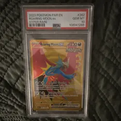 Pokemon 2023 SV04 Paradox Rift Roaring Moon ex Hyper Rare Holo 262/182 PSA 10 - Image 1