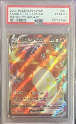 Pokemon Charizard VMAX 020/189 Darkness Ablaze Ultra Rare Holo PSA 10 - Image 1