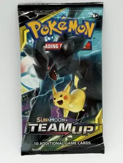 Pokemon Sun & Moon Team Up Booster Pack Zekrom and Pikachu - Image 1