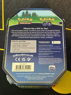 Pokemon Go Pikachu Tin Sealed Pokemon TCG 4 Booster Packs - Image 2