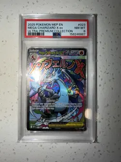 Pokemon Mega Charizard X ex PSA 8 Holo Promo 023 Me: Mega Evolution ENG 2025 - Image 3
