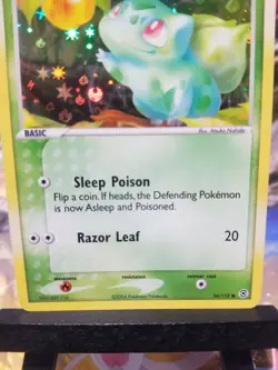 Pokemon FireRed & LeafGreen Bulbasaur 54/112 Reverse Holo MINT Vintage Common - Image 4