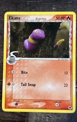 Ekans 47/101 Common Pokemon Dragon Frontiers English MP (Yuka Morii) - Image 1