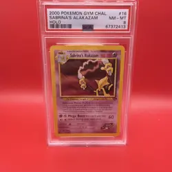 Pokemon Alakazam TCG Gym Challenge Holo Rare Sabrina's Edition PSA 8 - Image 1