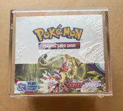 Pokemon TCG Scarlet & Violet Base Set Booster Box FACTORY SEALED IN ACRYLIC CASE 820650863240 - Image 1