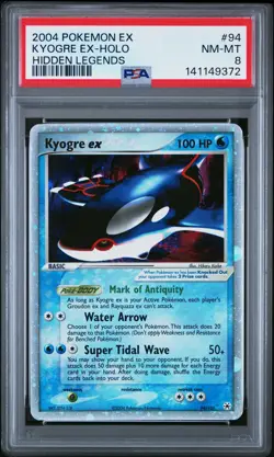 Kyogre EX Holo 94/101 Hidden Legends 2004 Pokemon English PSA 8 - Image 1
