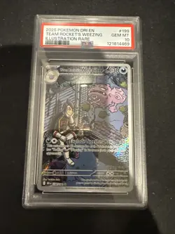 2025 POKEMON DRI EN-DESTINED RIVALS #199 TEAM ROCKET'S WEEZING PSA 10 - Image 1