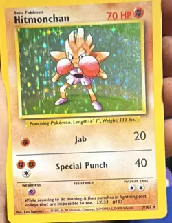 Wizards of the Coast Hitmonchan 7/102 Base Set Holo Rare English 70HP 1999 - Image 1