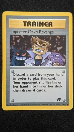 Imposter Oak's Revenge 76/82 Uncommon Team Rocket Pokemon Unlimited MP - Image 2
