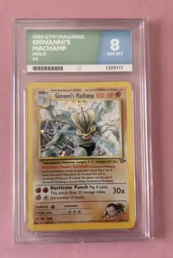 Vintage Pokemon Giovanni's Machamp 6/132 Holo Gym Challenge 2000 Ace 8 - Image 1