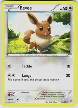 Eevee 63/98 Common Ancient Origins Pokemon Near Mint - Image 1