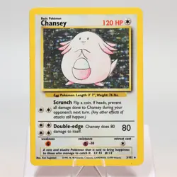 Pokemon TCG - Chansey 3/102 Base Set Holo Rare WOTC - EXC - Image 2