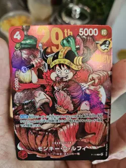 One Piece Monkey D. Luffy Promo Holo P-159 29th Anniversary Sealed - Image 1