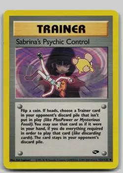 Pokemon TCG Sabrina's Psychic Control Gym Challenge 121/132 Unlimited LP - Image 1