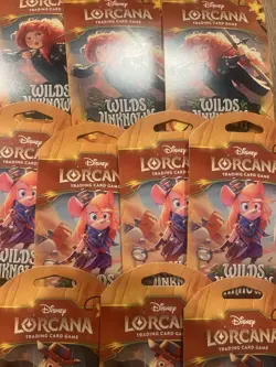 Disney Lorcana TCG Wilds Unknown Sleeved Booster Pack Lot of 10 Sealed - Image 3