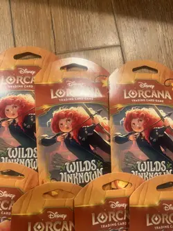 Disney Lorcana TCG Wilds Unknown Sleeved Booster Pack Lot of 10 Sealed - Image 4